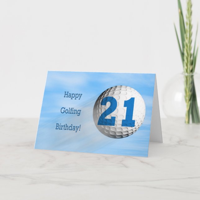 Carte de golf de 21e anniversaire (Devant)