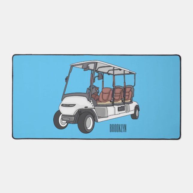 Carte de golf / dessin animé en voiturette de golf (Recto)
