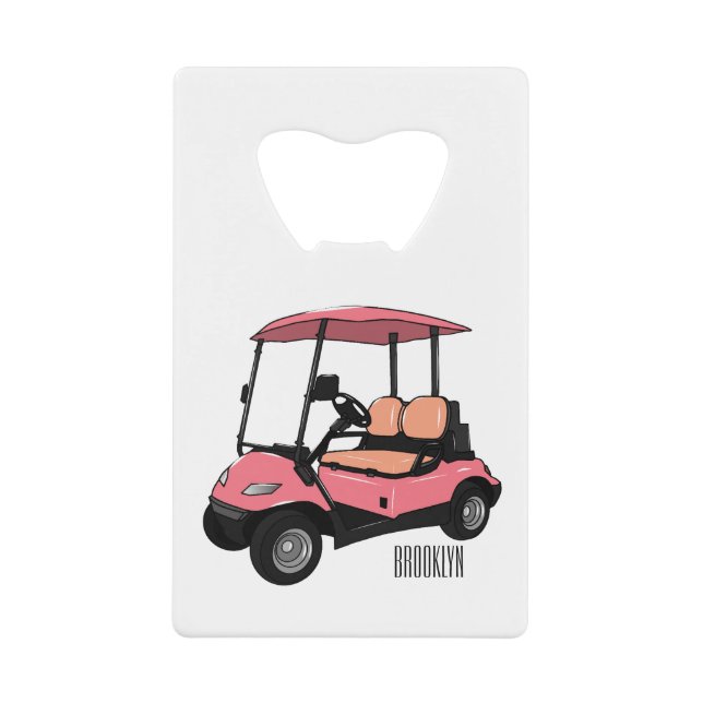 Carte de golf / dessin animé en voiturette de golf (Devant)