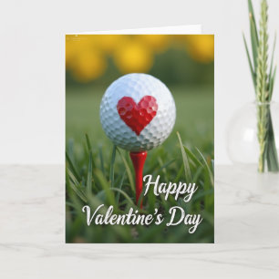 Carte de golf pour la Saint-Valentin