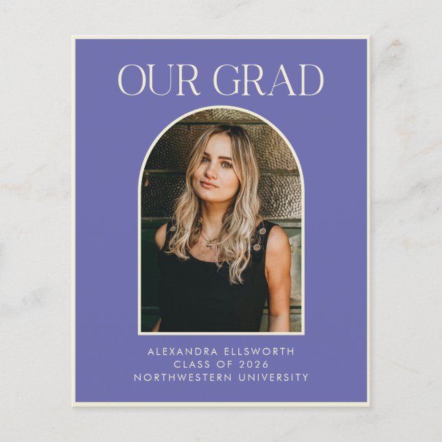 Carte de graduation Budget Moderne 2 Photo Arc vio (Devant)