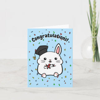 Carte de Graduation de lapin blanc, Rabbit de Grad