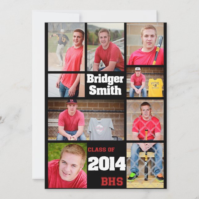 Carte de graduation personnalisée Bridger (Devant)