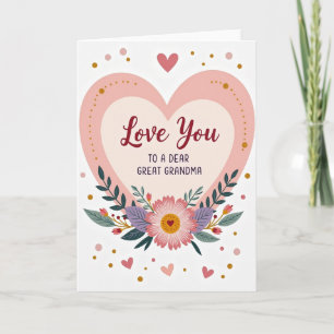 Carte de grand-mère florale avec tout mon amour