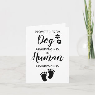 Carte de grand-parents de chien Faire-part de gros
