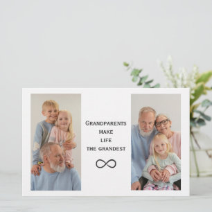 Carte de grand-parents photo et texte personnalisé