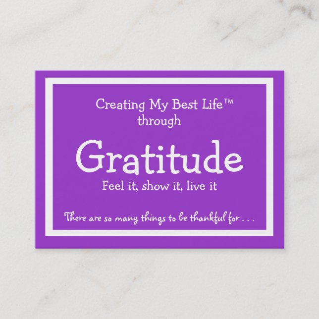 Carte de gratitude (Devant)