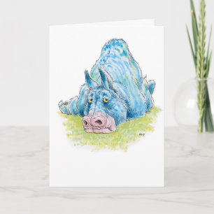 Carte de Greeeting de bête de bleus