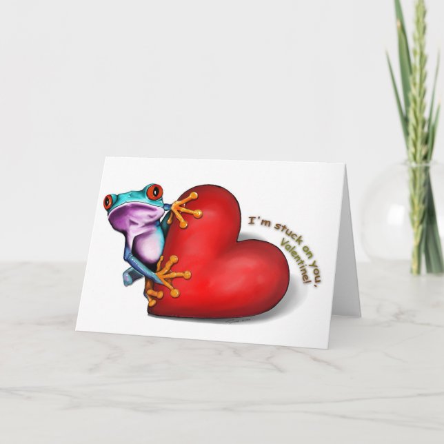 carte de grenouille de valentine (Devant)