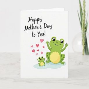 Carte de Grenouille pour la Fête des Mères Amoureu