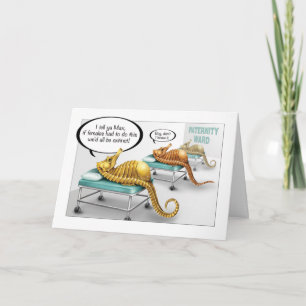 Carte de grossesse pour les chevaux de mer mâles