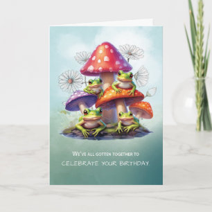 Carte De Groupe Amusant Souhaits Anniversaire Avec Greno