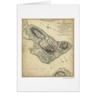 Carte de guerre de colline de soute - 1775