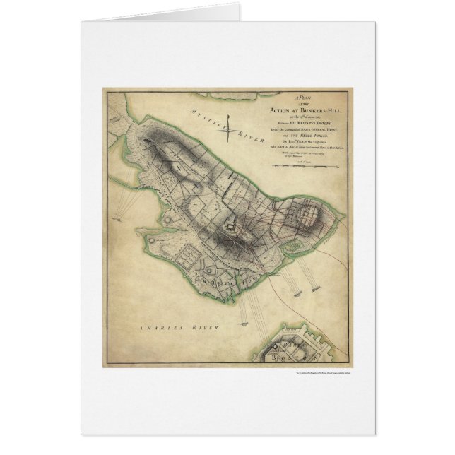 Carte de guerre de colline de soute - 1775 (Devant)
