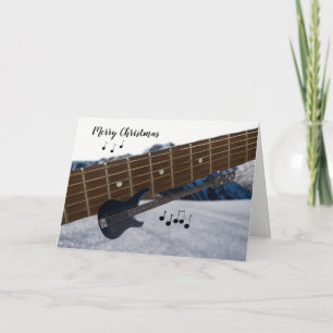 Carte de guitare électrique de Noël
