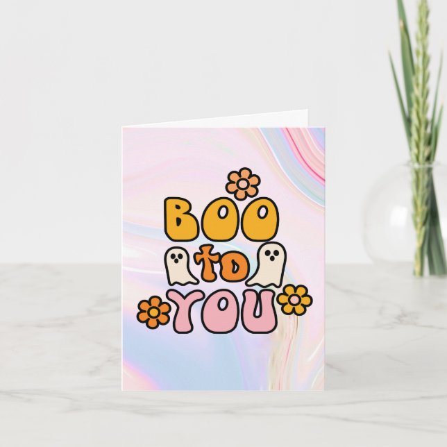 Carte de Halloween mignonne « Boo to You » (Devant)