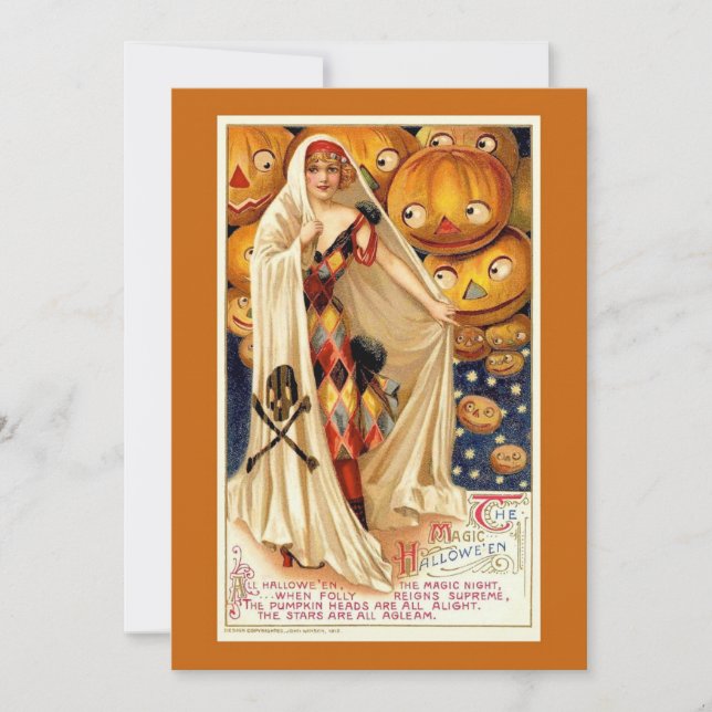 Carte de Halloween vintage modifiable avec humour (Devant)