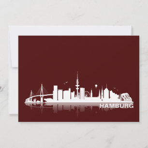 Carte de Hamburg City Skyline/Carte pliante/Invita
