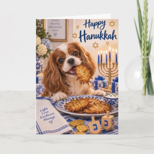 Carte de Hanoucca Cavalier King Charles Spaniel