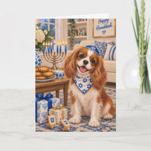 Carte de Hanoucca Cavalier King Charles Spaniel