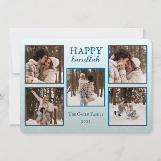 Carte de Hanukkah personnalisée avec photos