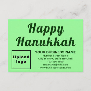 Carte de Hanukkah Petite Lumière Verte Plate pour