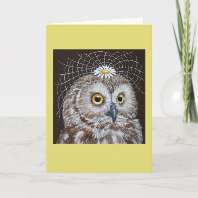 Carte de hibou mariage (Devant)