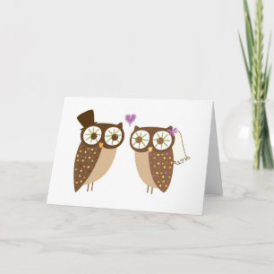 Carte de hibou mariage