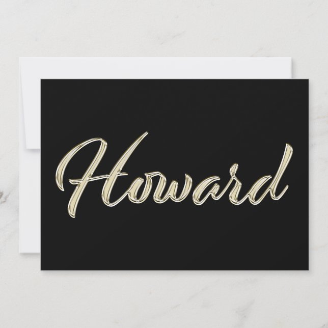 Carte de Howard White (Devant)