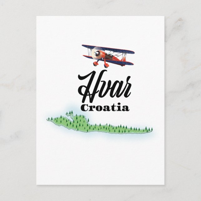 Carte de Hvar Croatie (Devant)