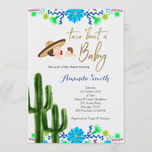 Carte de Invitation de Baby shower de Taco bout bé