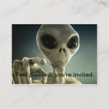 Carte de invitation multi-usage "Invitation" Alien