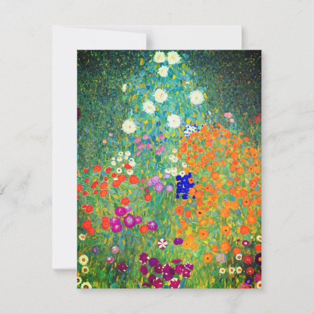 Carte de jardin aux fleurs Gustav Klimt (Devant)