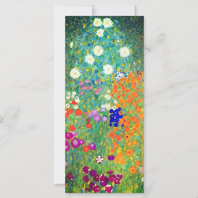 Carte de jardin aux fleurs Gustav Klimt (Devant)
