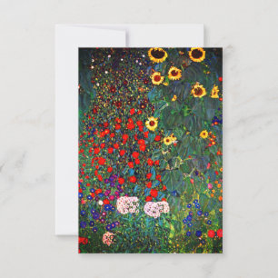 Carte de jardin aux fleurs Gustav Klimt