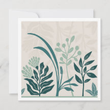 Carte de jardin botanique folklorique charmant sar