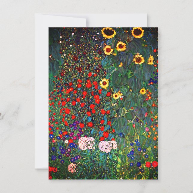 Carte de jardin de fleurs de Gustav Klimt (Devant)