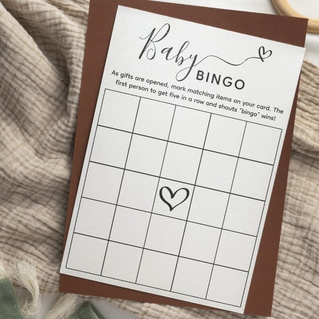 Carte de jeu baby shower Bingo (Créateur téléchargé)