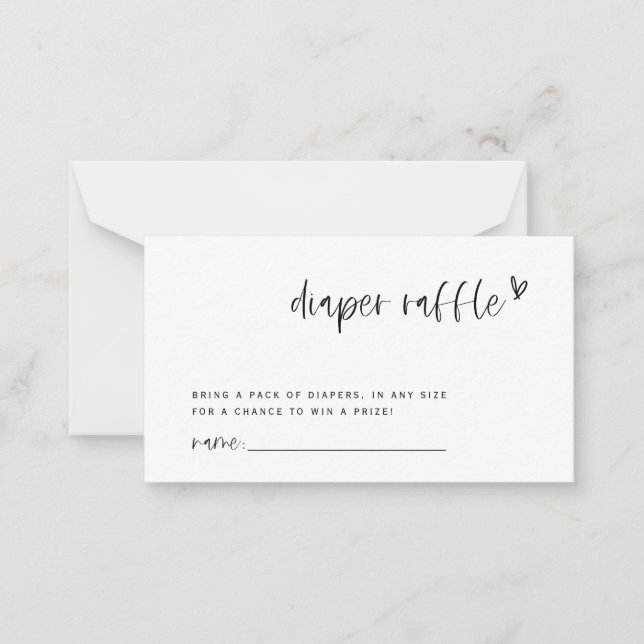 Carte de jeu Baby shower Boho Heart Diaper (Devant)