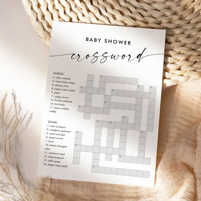 Carte de jeu Baby shower mot-croisé KAIA (Créateur téléchargé)