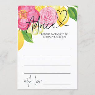 Carte de jeu Conseils sur les Baby showers floraux