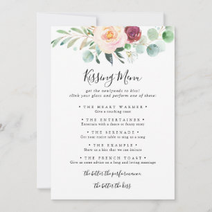 Carte de jeu Contemporain Floral Mariage Kissing M