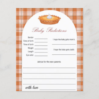 Carte de jeu Cutie Pie Baby Predictions