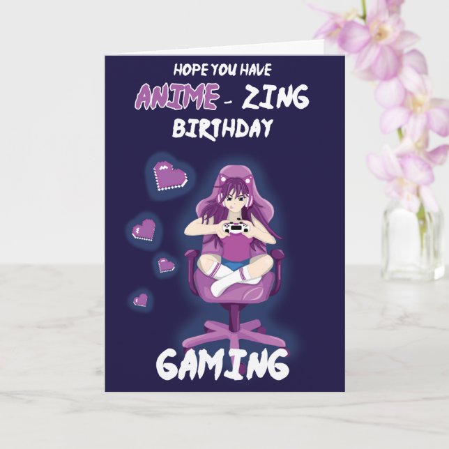 Carte de jeu d'anniversaire "extraordinaire" (Orchidée)