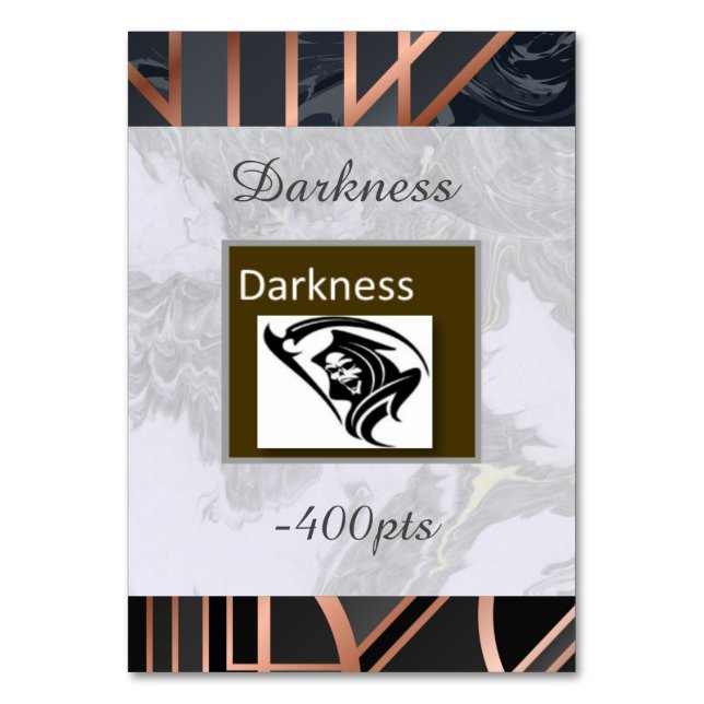 Carte de jeu Darkness (Dos)