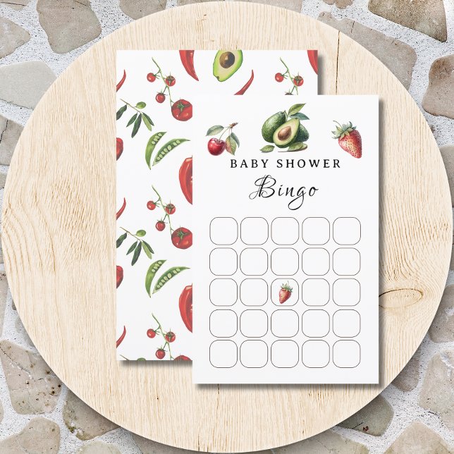 Carte de jeu de Baby shower de ferme blanche fraîc (Créateur téléchargé)