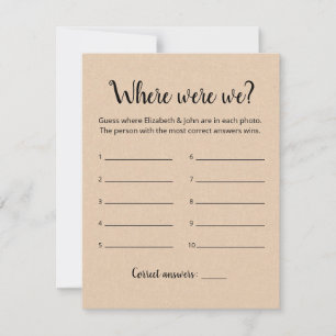 Carte de jeu de Baby Shower 'Editable Where Were W