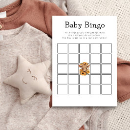Carte de jeu de Baby shower Highland Cow
