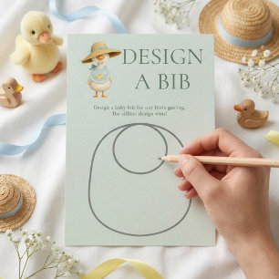 Carte de jeu de baby shower pour la conception de