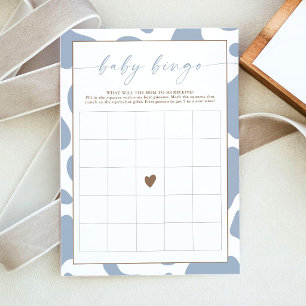 Carte de jeu de bingo pour baby shower à motif vac